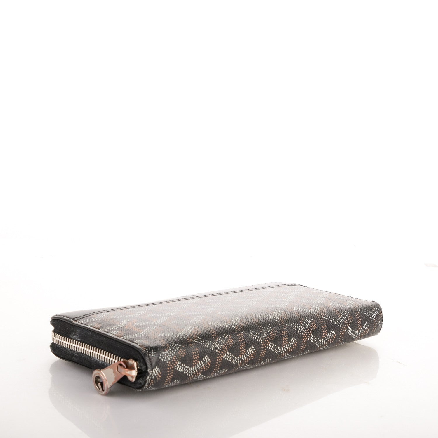 Goyard Goyardine Matignon Zip Around GM Wallet Black 4 of 8