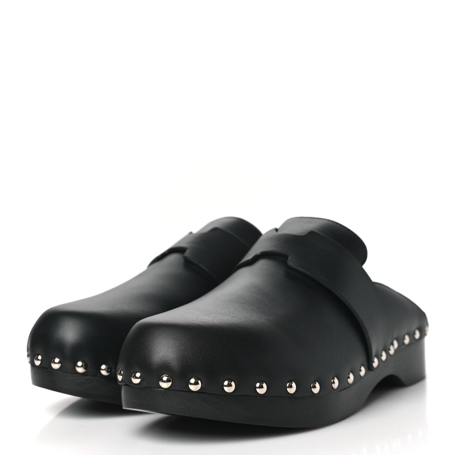 Calfskin Calya Mules 40 Black