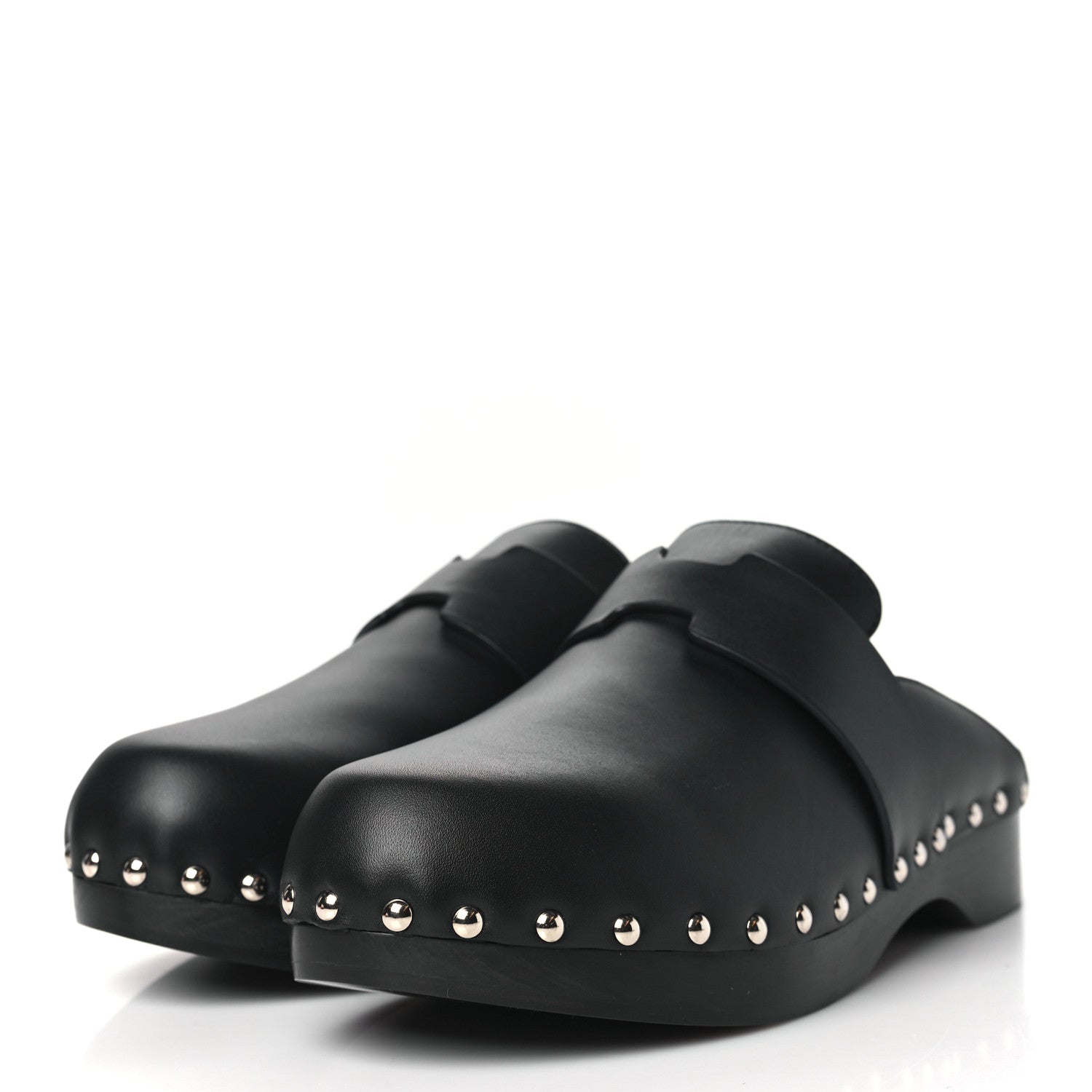 Hermes Calfskin Calya Mules 40 Black 3 of 8