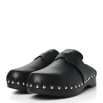 Hermes Calfskin Calya Mules 40 Black 3 of 8