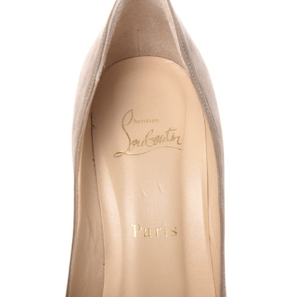 Christian Louboutin Veau Velours Pigalle 100 Pumps 39 Taupe Tirolo 6 of 9