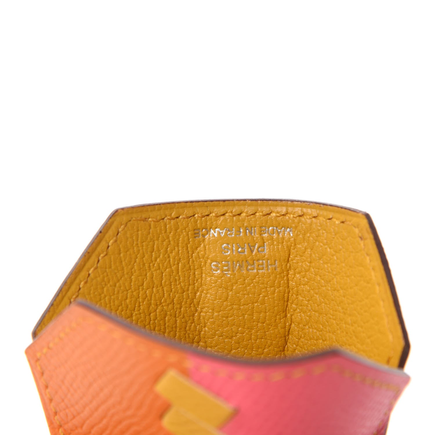 Hermes Epsom Clochette Cles Charm Rose Azalee Abricot Jaune Ambre 3 of 3