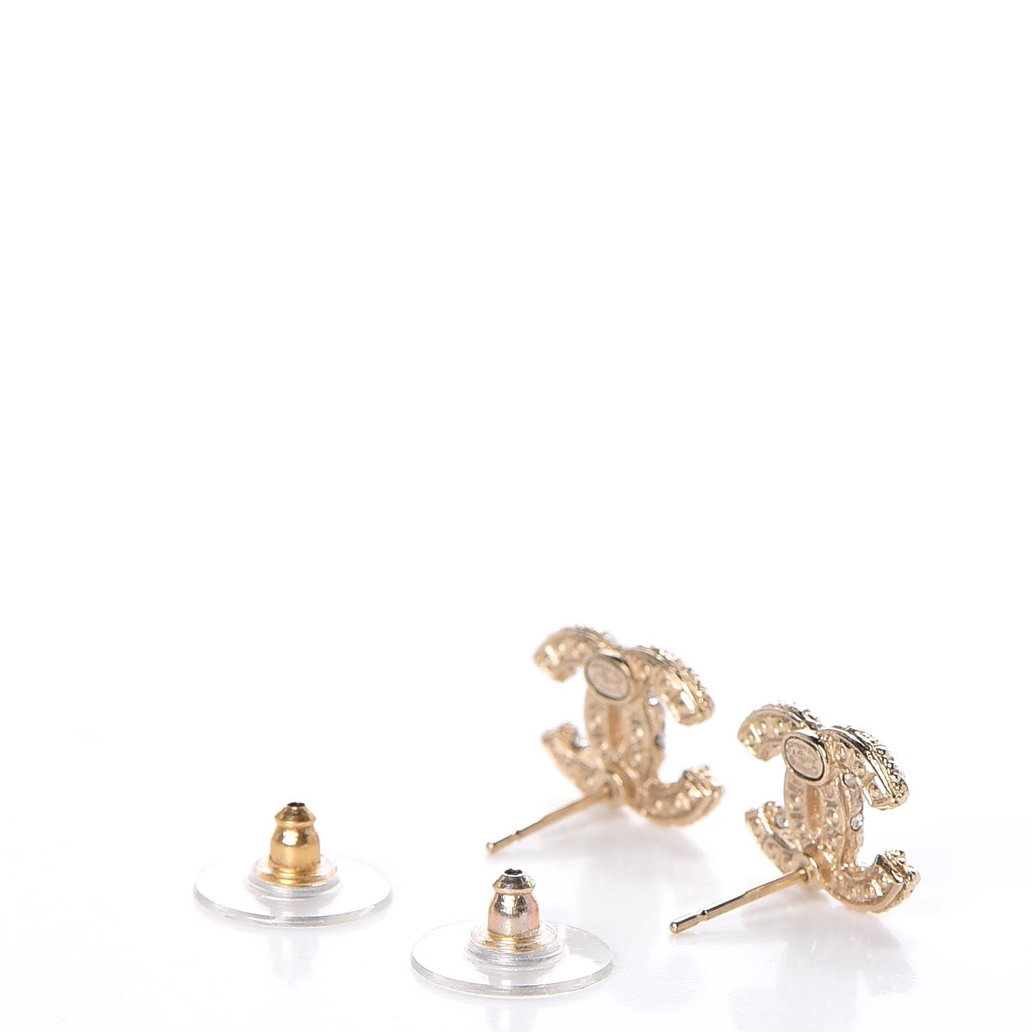 Chanel Pearl CC Earrings Light Gold 3 of 4