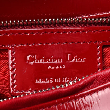 Christian Dior Patent Cannage Large Lady Dior Red 5 of 6