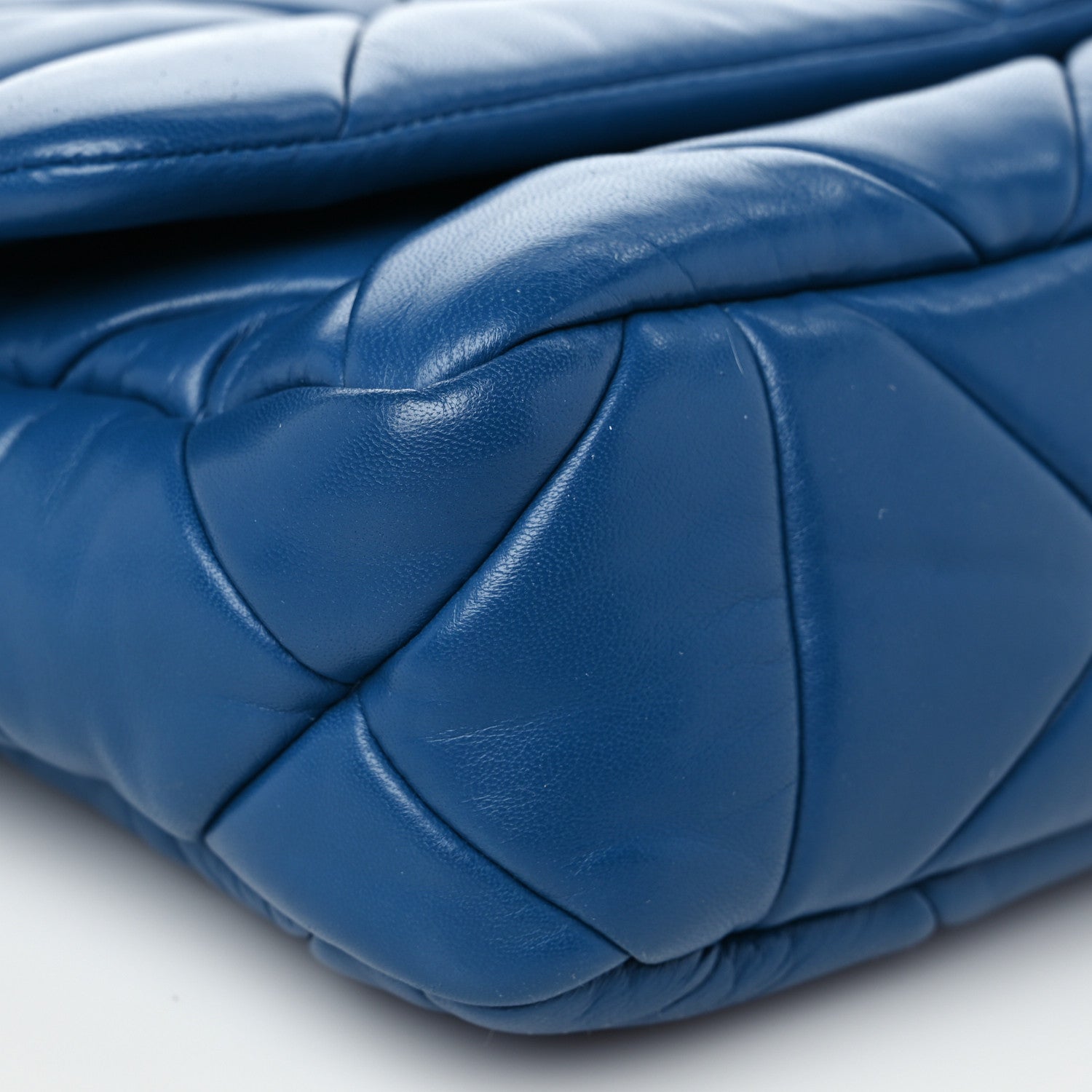 Prada Nappa Re-Nylon Triangle Quilted Large Patchwork System Flap Shoulder Bag Royal 6 of 7