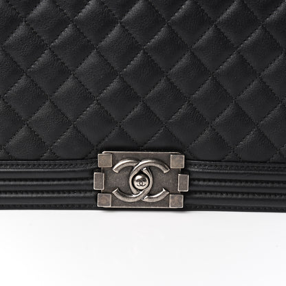 Chanel Calfskin Quilted New Medium Boy Flap Black 11 of 11