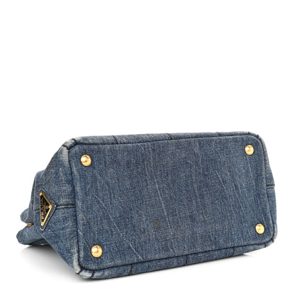 Prada Denim Small Logo Tote Avio 4 of 18