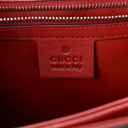 Gucci Snakeskin Bamboo Medium Lady Lock Top Handle Bag Red 6 of 10