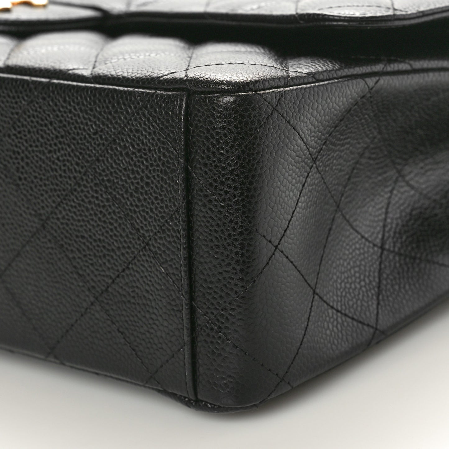 Caviar Quilted Maxi Double Flap Black