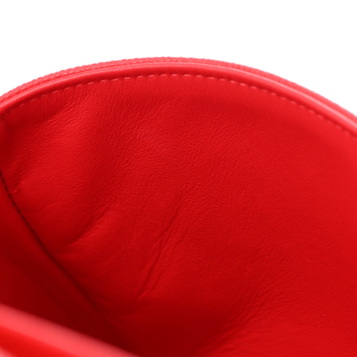 Caviar Quilted Medium Double Flap Red