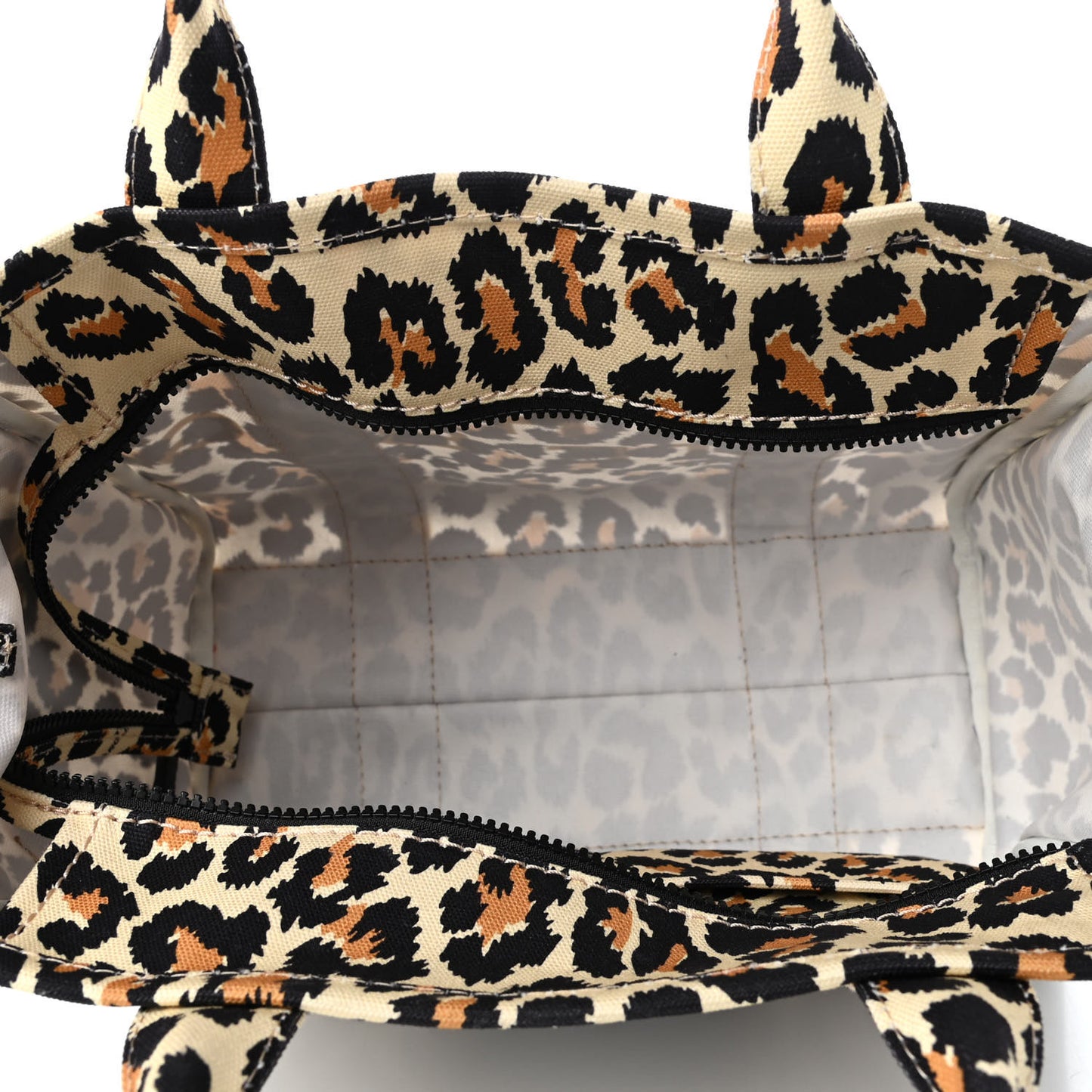 Cotton Canvas Leopard Print Medium The Traveler Tote Bag