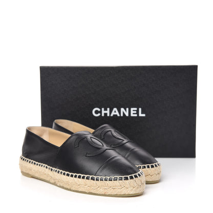 Chanel Lambskin CC Espadrilles 36 Black 11 of 11