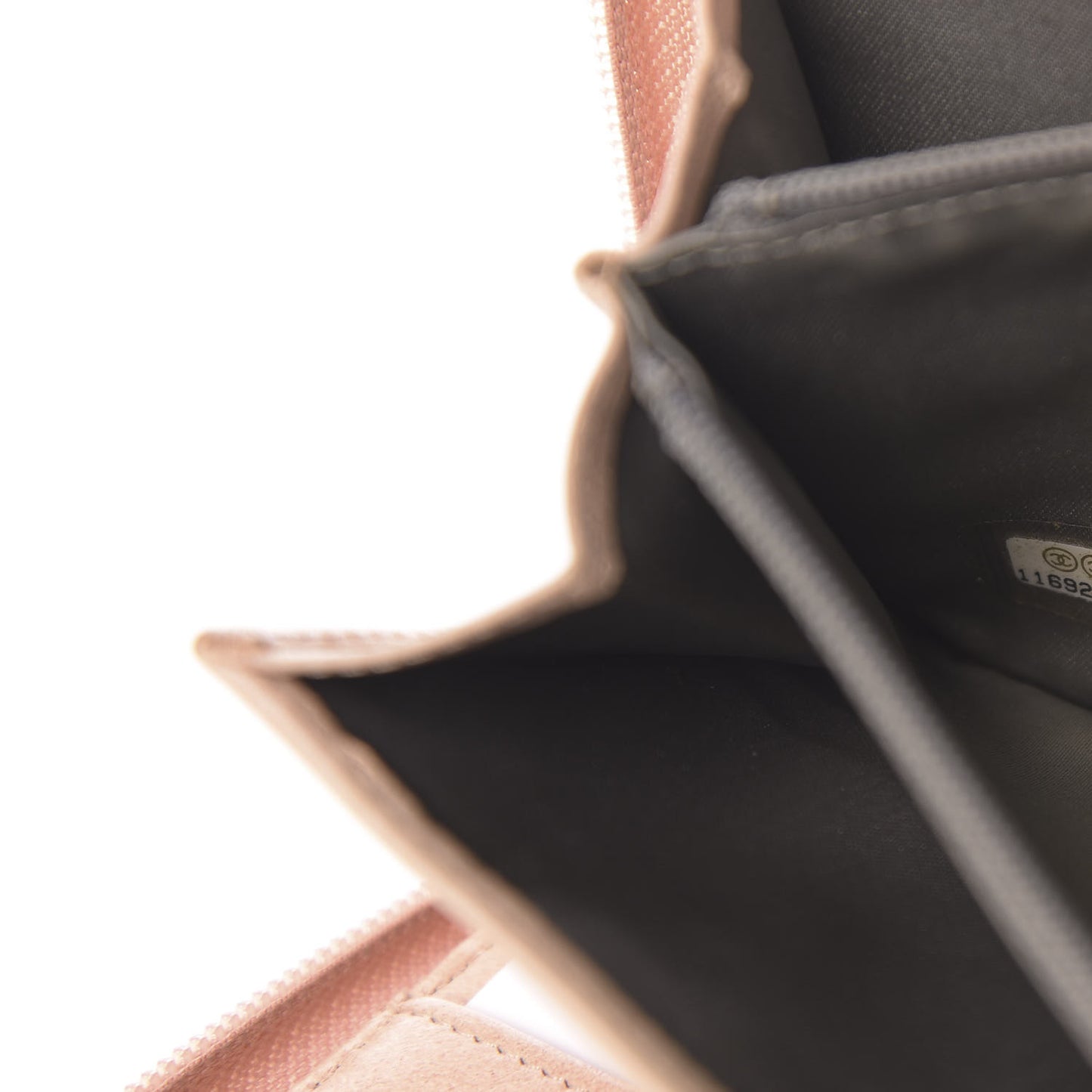 Lambskin Camellia Embossed Zip Around Organizer Wallet Pink