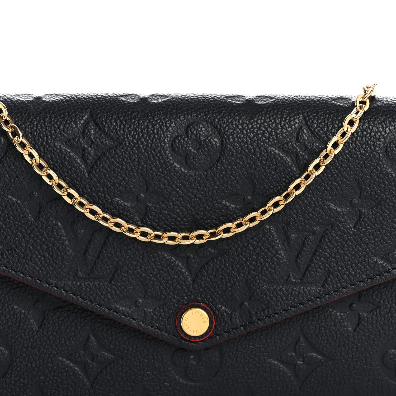 Louis Vuitton Empreinte Pochette Felicie Chain Wallet Marine Rouge 9 of 11