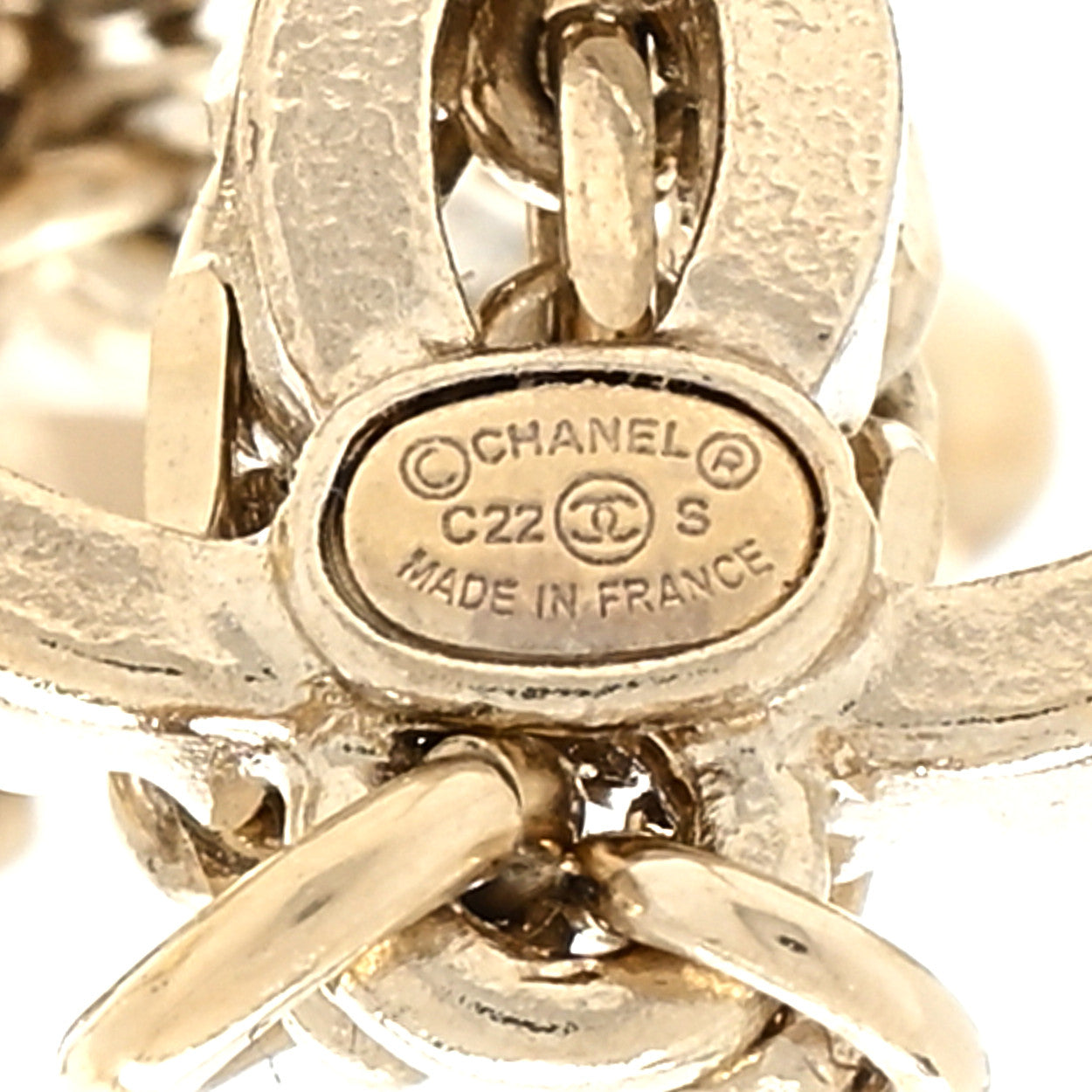 Chanel Crystal Star 5 Drop CC Earrings Gold 4 of 4