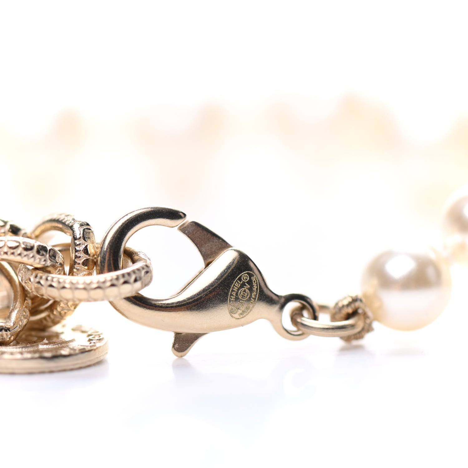 Chanel Pearl CC 100th Anniversary Necklace Light Gold 5 of 6