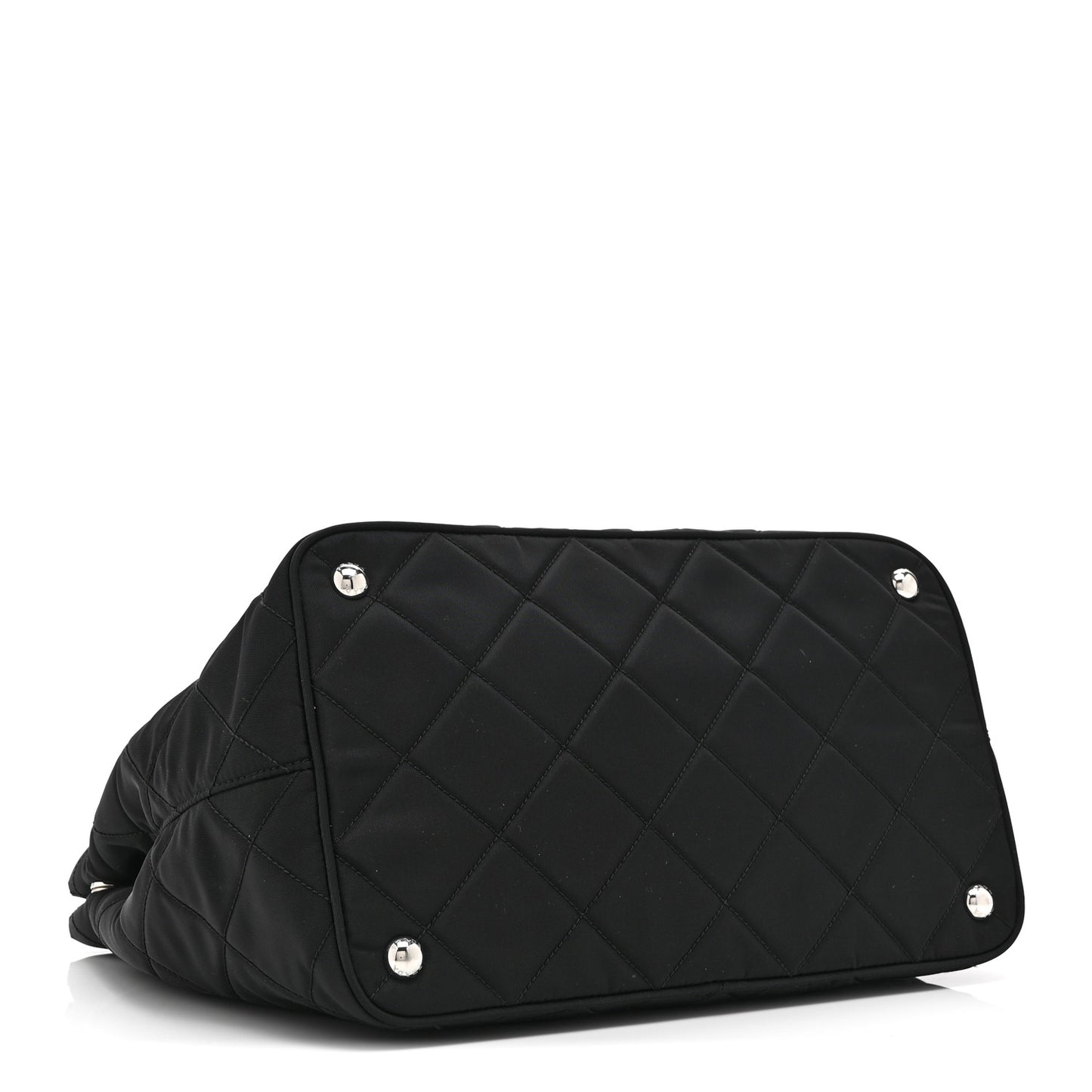 Nylon Tessuto Impuntu Quilted Tote Black