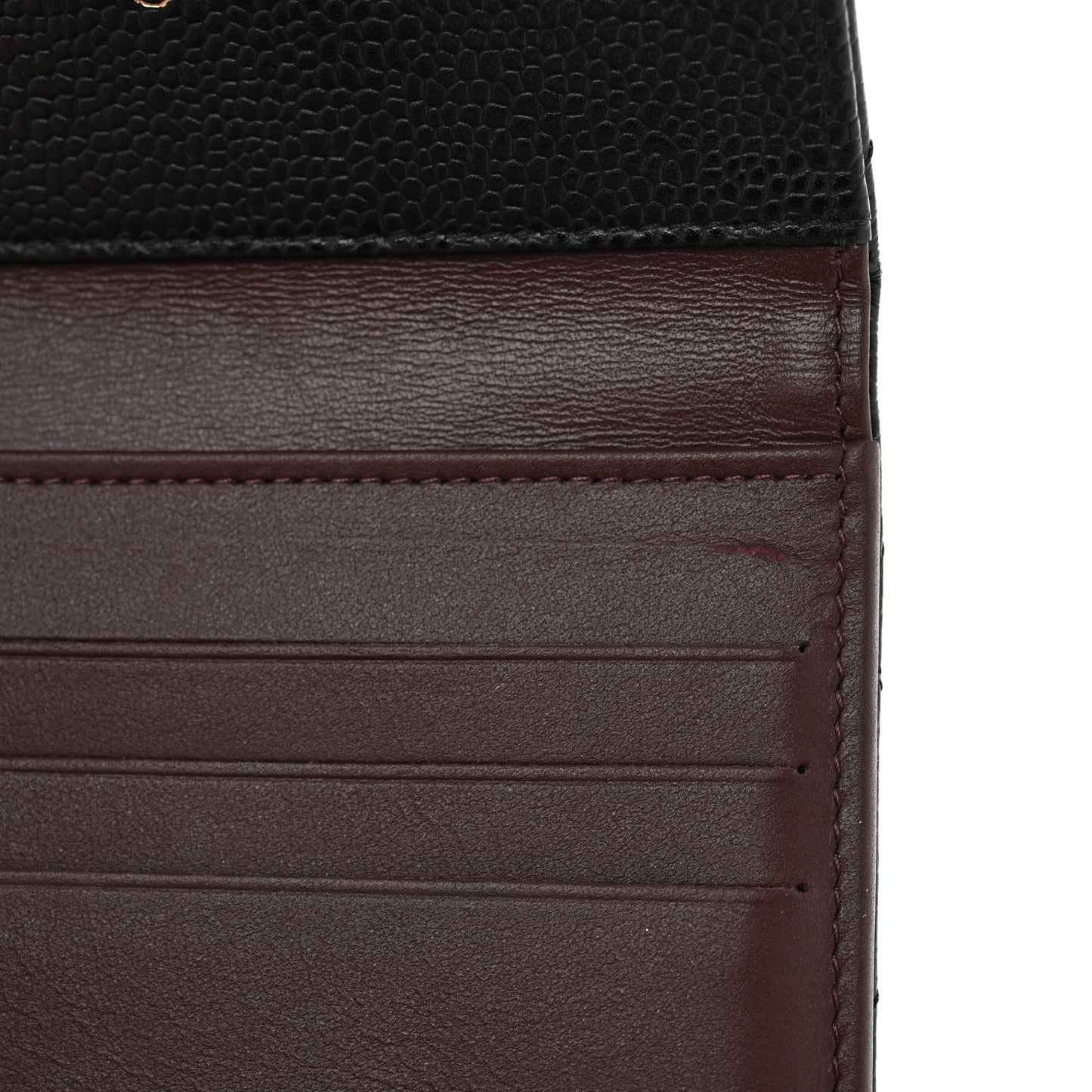 Caviar Quilted Compact Flap Wallet Black