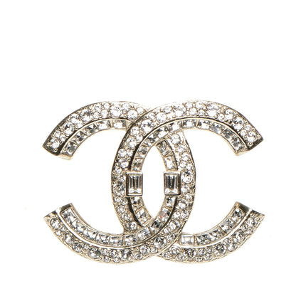 Chanel Baguette Crystal CC Brooch Gold 1 of 4