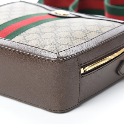 Gucci GG Supreme Monogram Web Small Ophidia Top Handle Shoulder Bag Brown 8 of 9