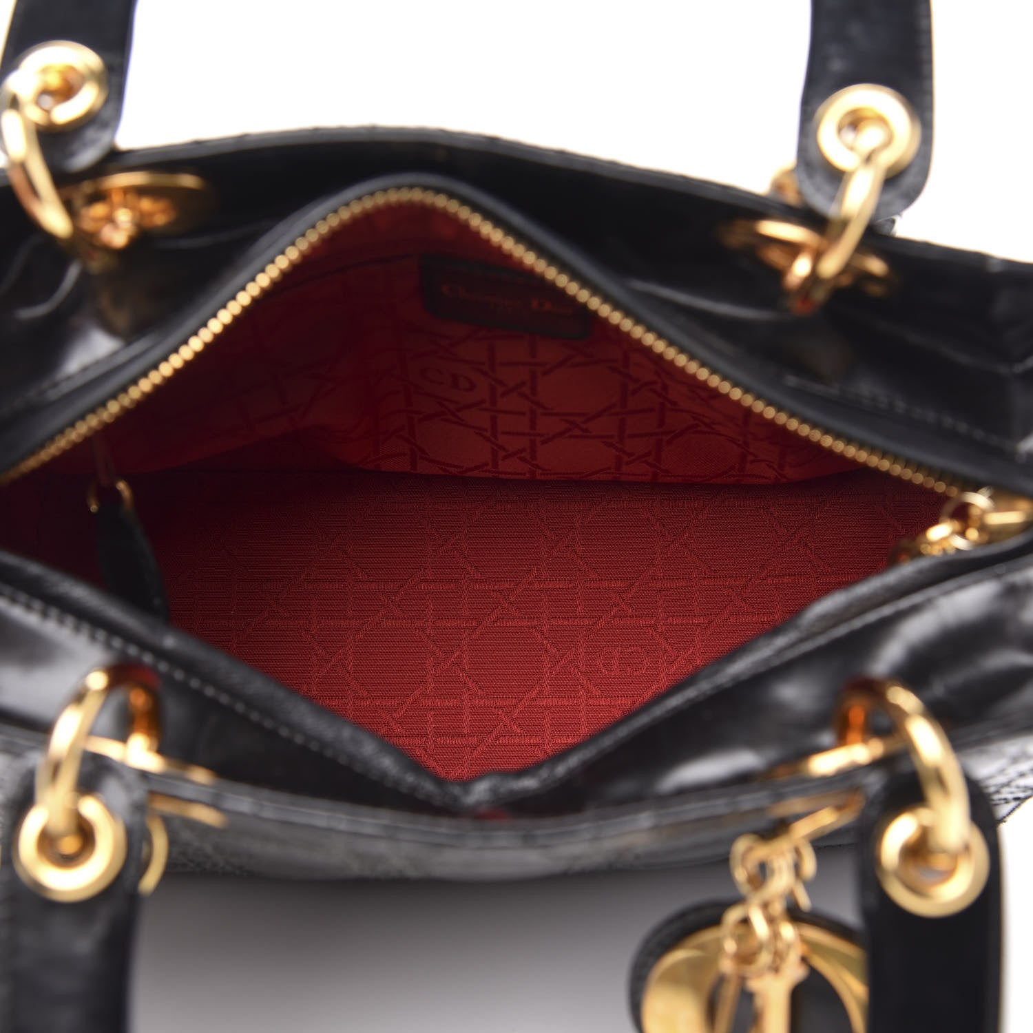Christian Dior Patent Cannage Medium Lady Dior Black 5 of 13