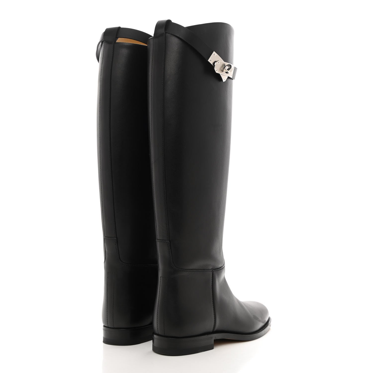 Hermes Box Kelly Jumping Boots 36 Black 4 of 14