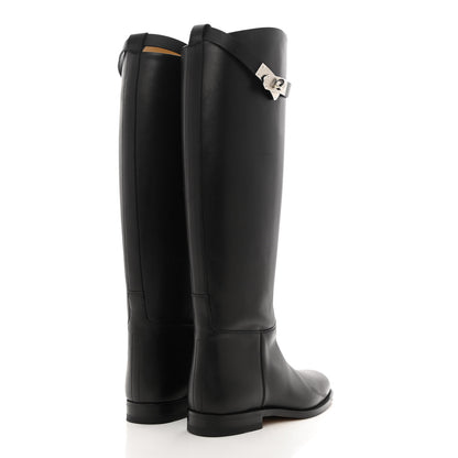 Hermes Box Kelly Jumping Boots 36 Black 4 of 14
