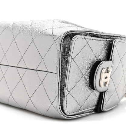 Chanel Metallic Caviar Quilted Mini Chanel 25 Handbag Anthracite 9 of 10