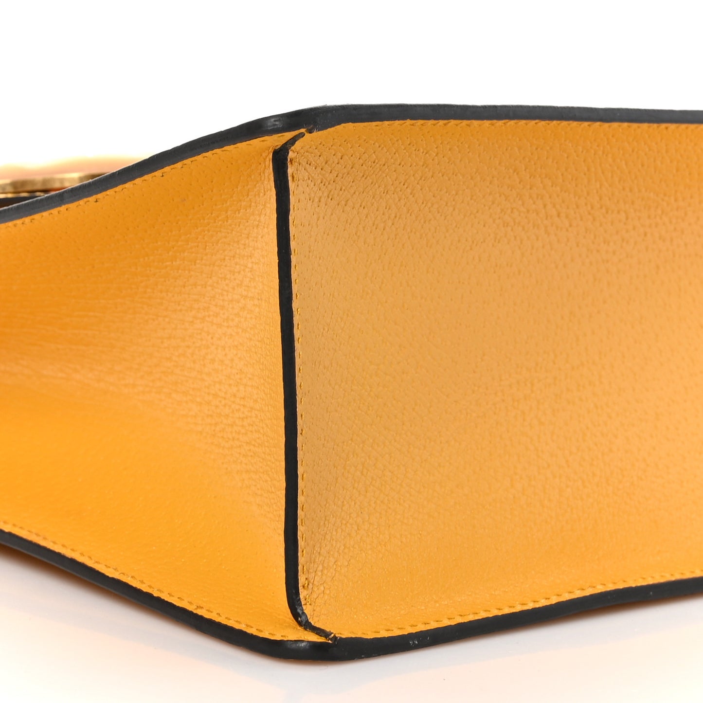 Textured Calfskin Bamboo Web Medium Falena Moth Top Handle Bag Crop