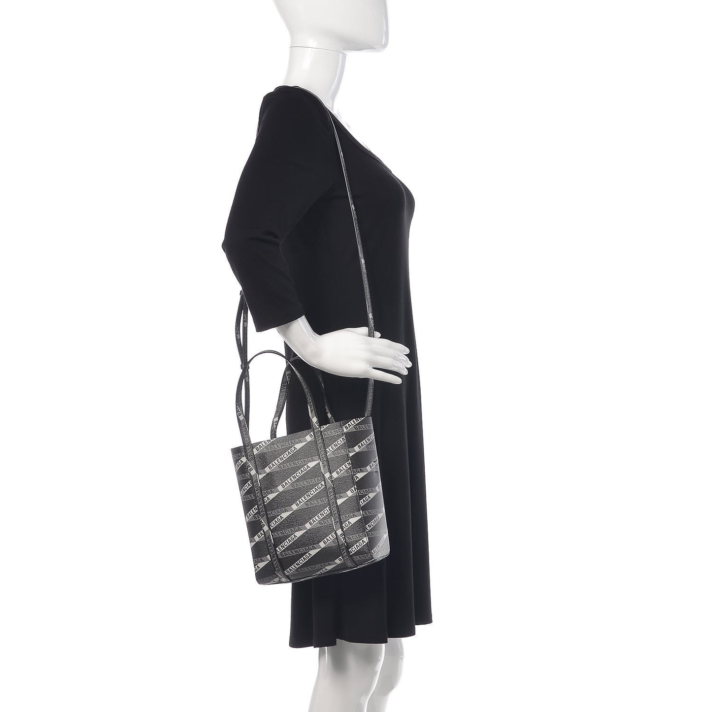 Coated Canvas Losange Monogram XXS Tote Black Grey