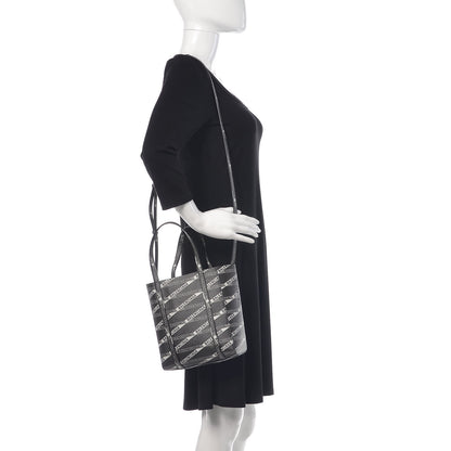 Balenciaga Coated Canvas Losange Monogram XXS Tote Black Grey 2 of 7