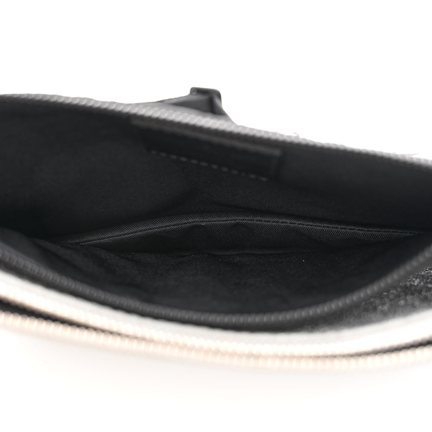 Damier Glitter Taurillon Monogram In The Loop Trio Pouch Black Silver