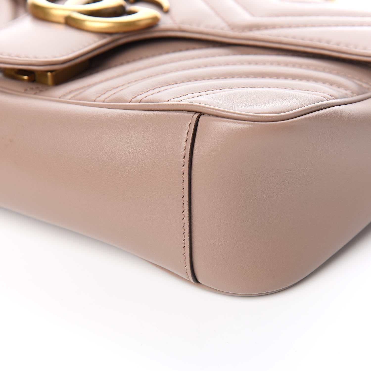 Gucci Calfskin Matelasse Small GG Marmont Shoulder Bag Porcelain Rose 9 of 10