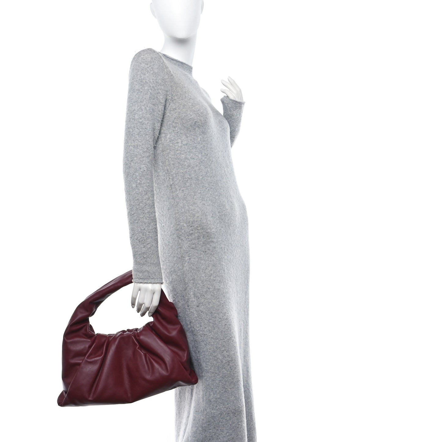 Smooth Butter Calfskin Small The Shoulder Pouch Dark Red