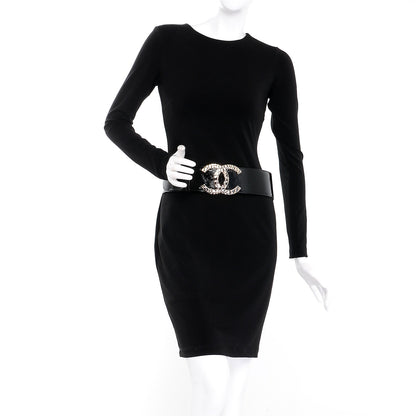 Chanel Patent Calfskin CC Wide Belt 90 36 Black 2 of 9