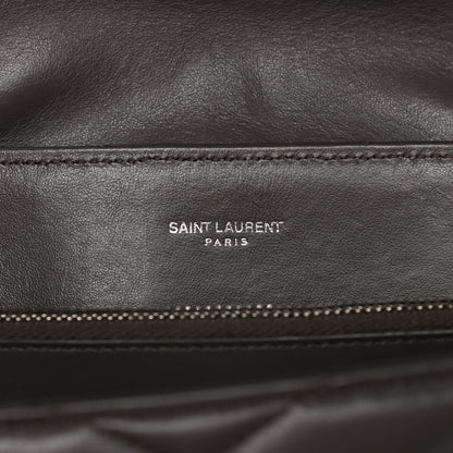 Saint Laurent Calfskin Y Quilted Monogram Medium Loulou Chain Satchel Earth 8 of 17