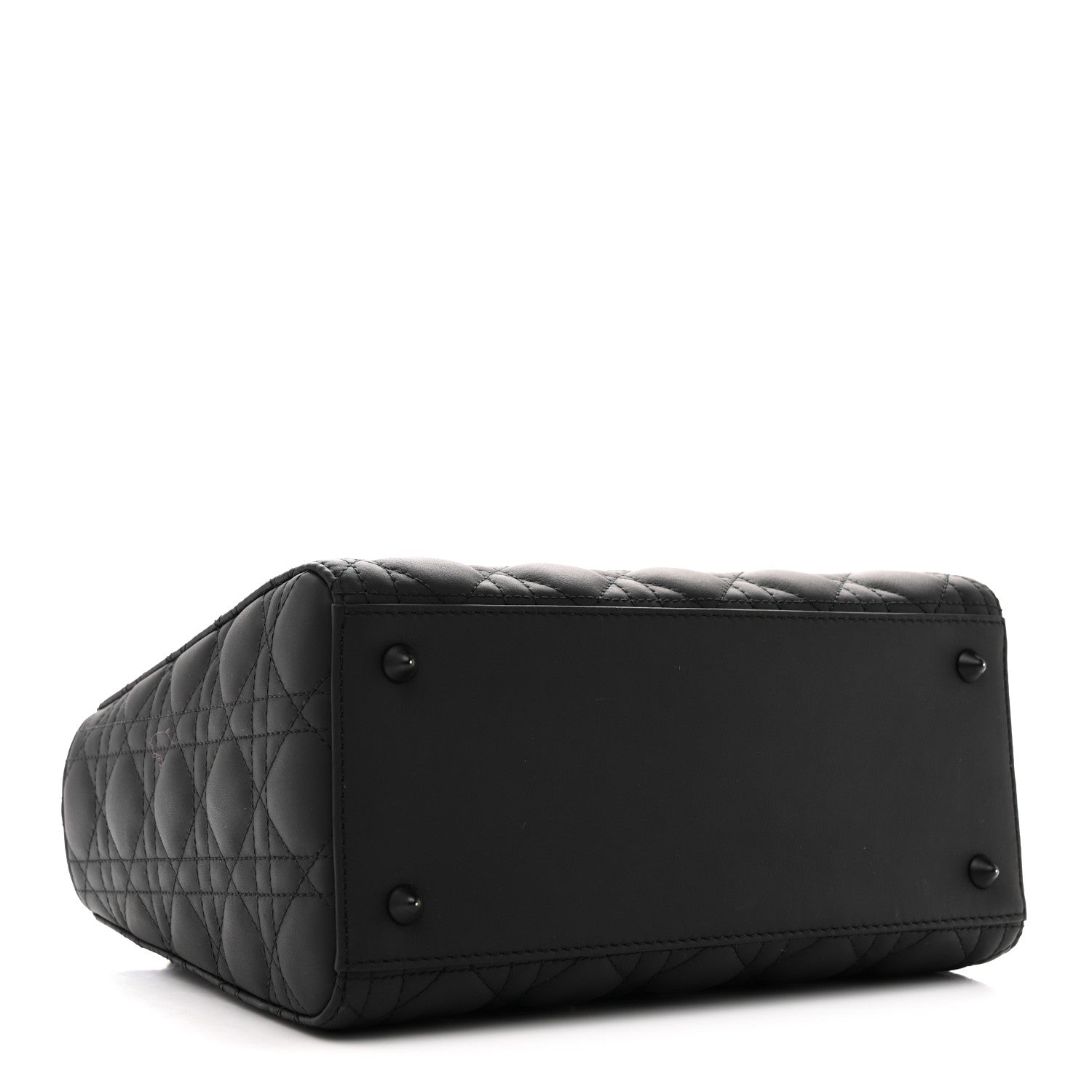 Christian Dior Ultra Matte Calfskin Cannage Medium Lady Dior Black 4 of 11