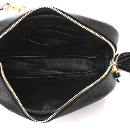 Saint Laurent Grain De Poudre Matelasse Monogram Mini Lou Camera Bag Black 5 of 11