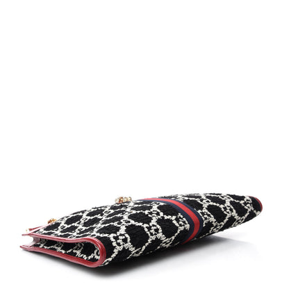Gucci Tweed GG Monogram Large Rajah Chain Tote Romantic Cherry Black White 4 of 10