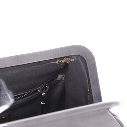 Prada Spazzolato Kisslock Clutch Grigio 8 of 13