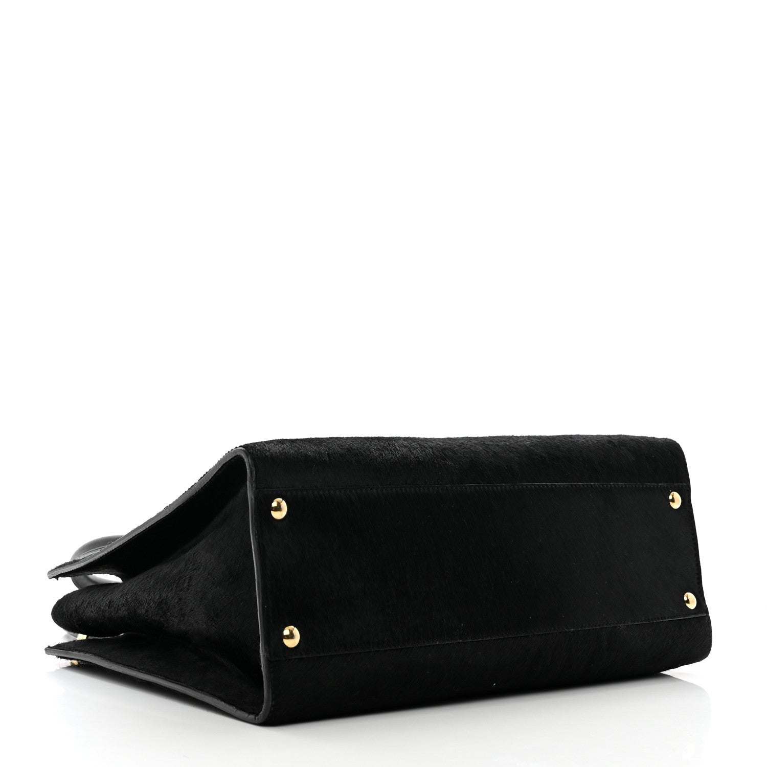 Salvatore Ferragamo Pony Hair Gancio Lock Tote Black 4 of 11