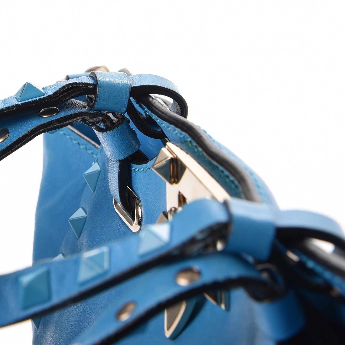 Vitello Monochrome Mini Rockstud Tote Parrot