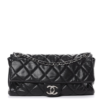 Chanel Glazed Caviar Medium Nature Flap Bag Black 1 of 15