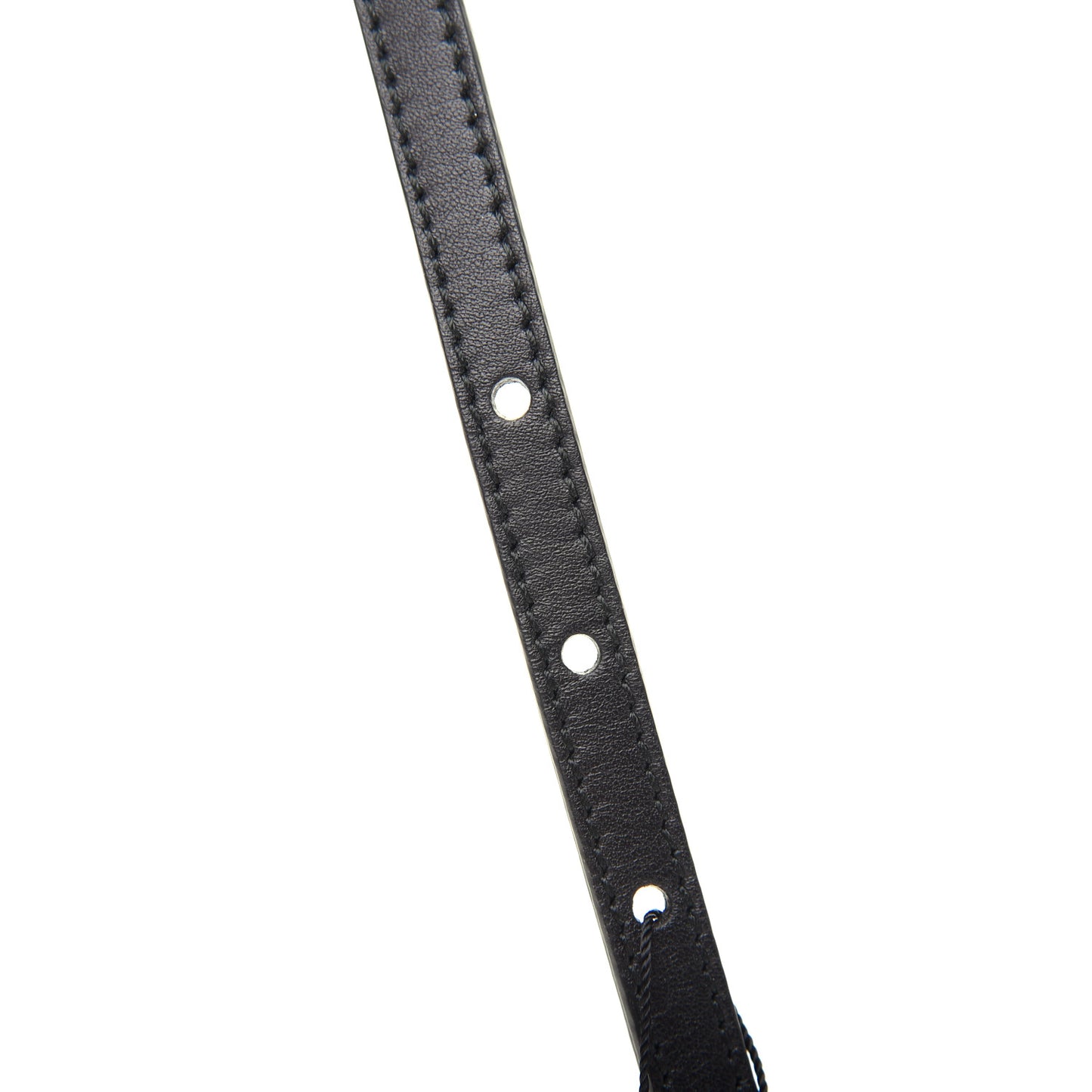 Calfskin Crystal Tiger Head Buckle Thin Belt 85 34 Black