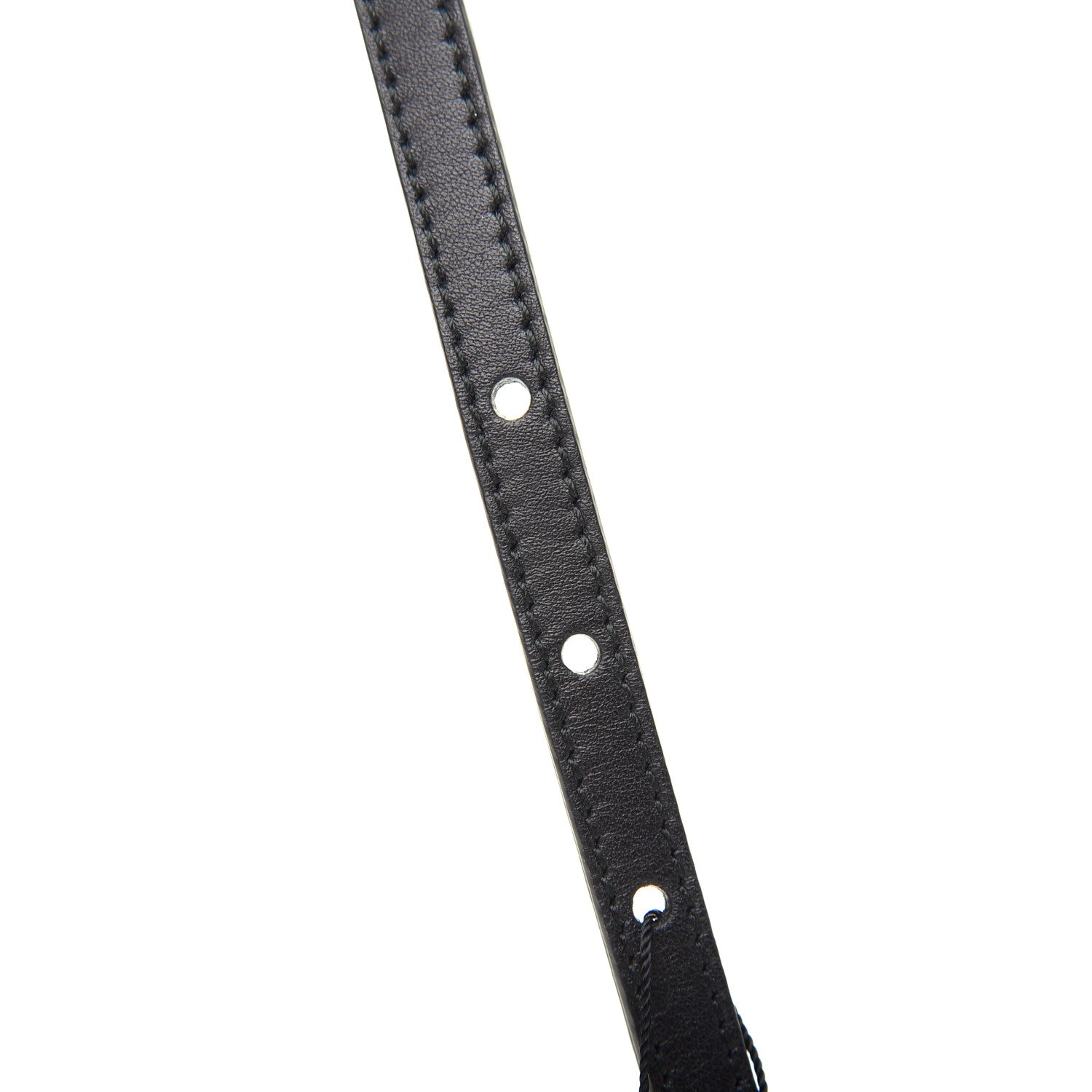 Gucci Calfskin Crystal Tiger Head Buckle Thin Belt 85 34 Black 4 of 5