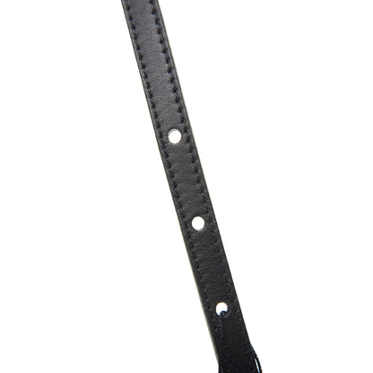 Gucci Calfskin Crystal Tiger Head Buckle Thin Belt 85 34 Black 4 of 5