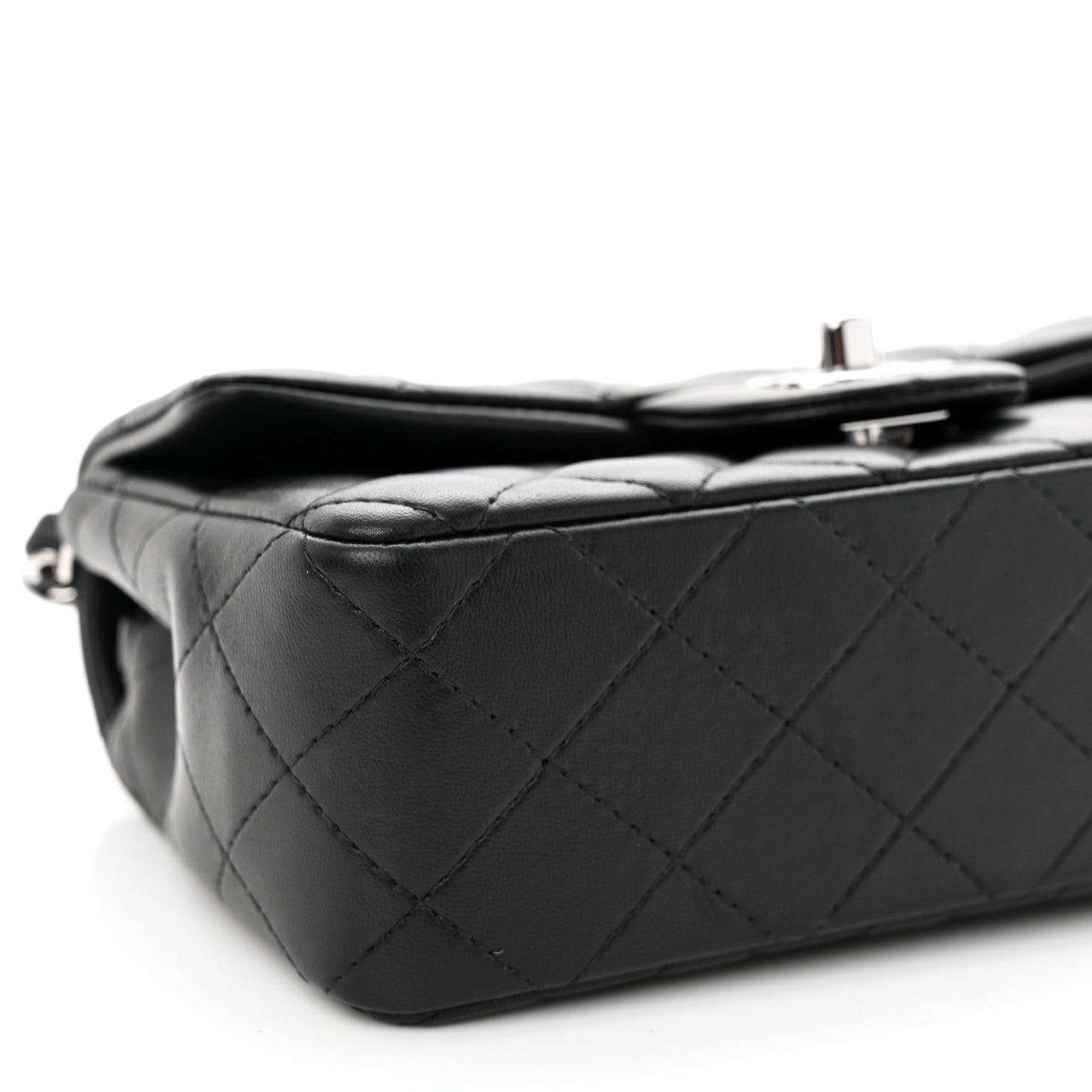 Chanel Lambskin Quilted Mini Rectangular Flap Black 8 of 9