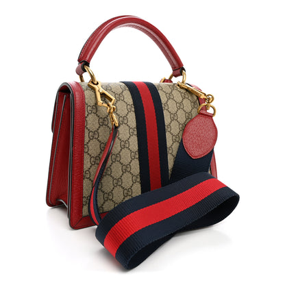 Gucci GG Supreme Monogram Small Queen Margaret Top Handle Bag Red 3 of 11