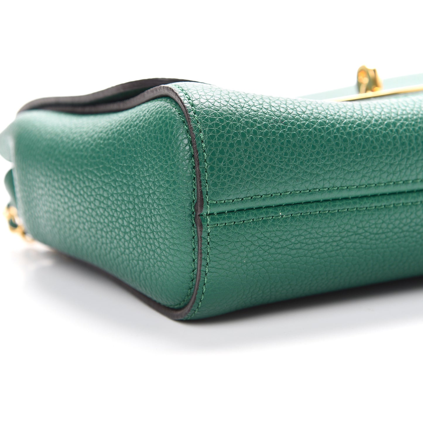 Small Classic Grain Calfskin Small Lily Flap Emerald