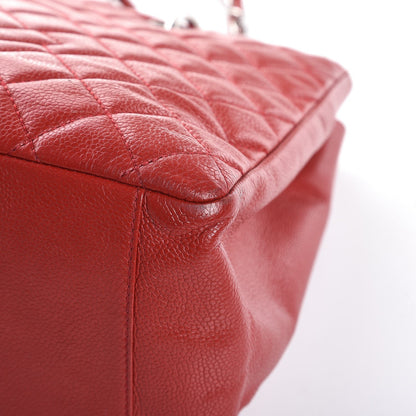 Chanel Caviar Quilted Grand Shopping Tote GST Red 10 of 12